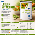 aro Erbsen mit Möhren sehr fein - 425 ml Dose