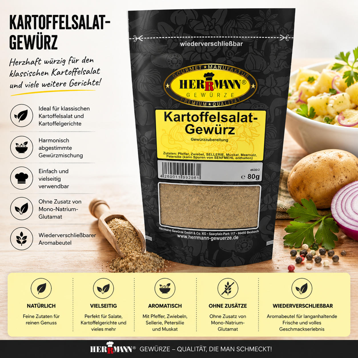 Herrmann Gewürze Kartoffelsalat Gewürzzubereitung