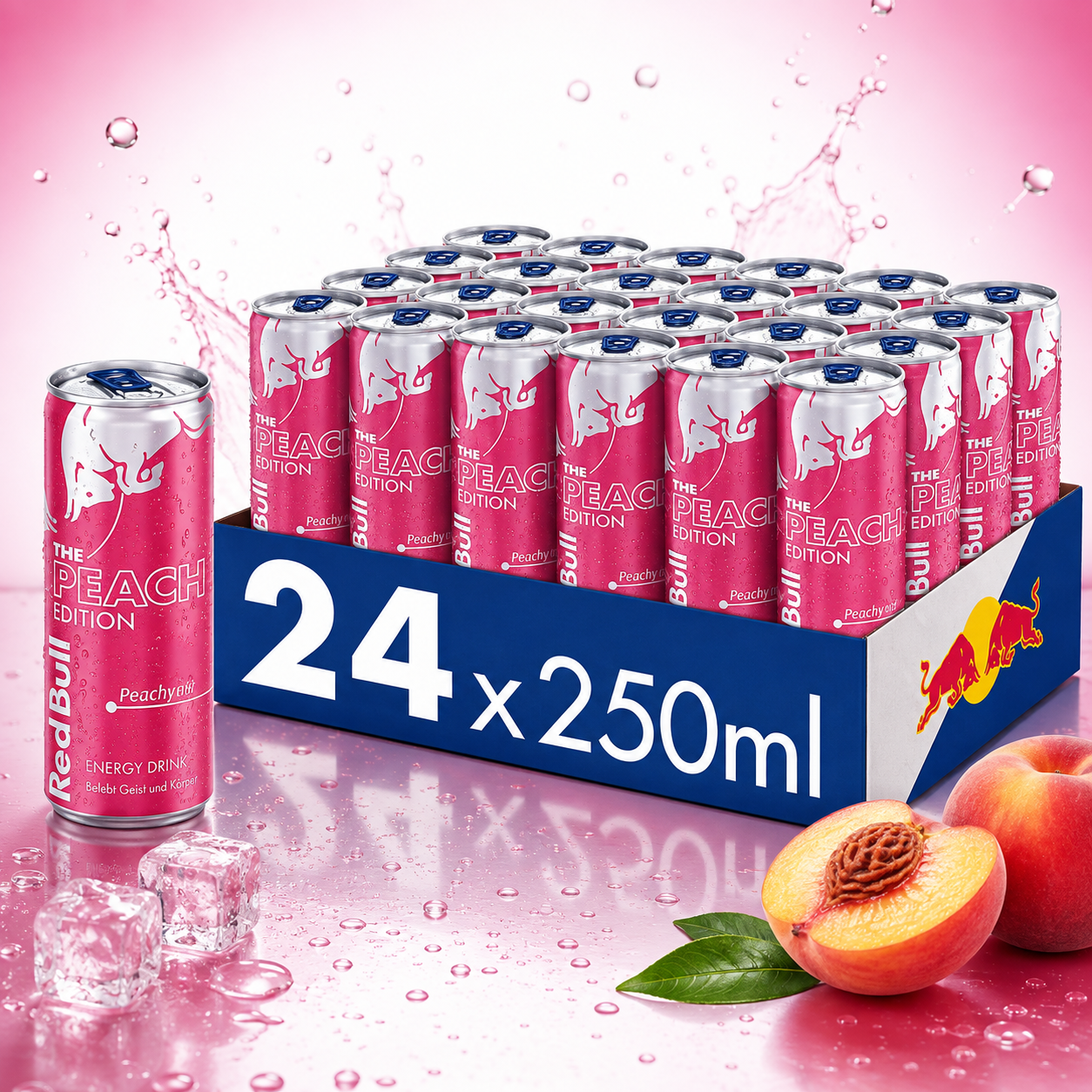 Red Bull Energy Drink Peach Edition White Peach Einweg - 24 x 250 ml Dose