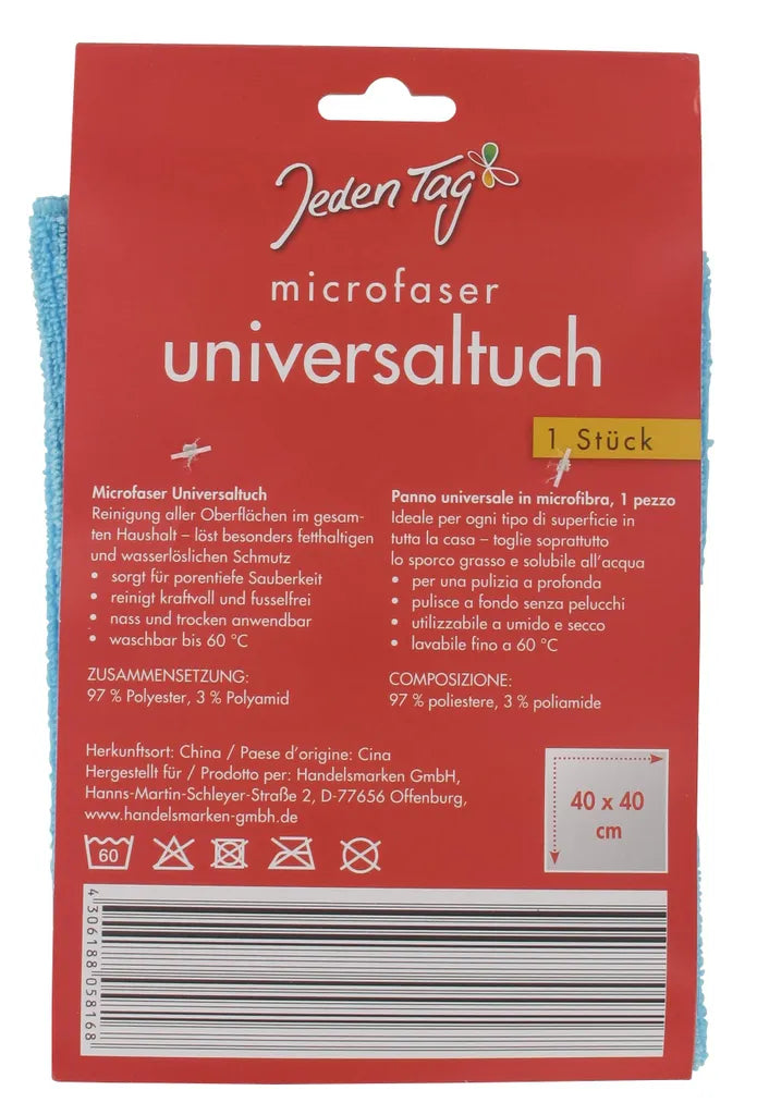 Jeden Tag Microfaser Universaltuch 40x40cm (1 St)