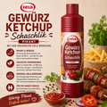 Hela Gewürz Ketchup Schaschlik pikant - 800 ml Flasche