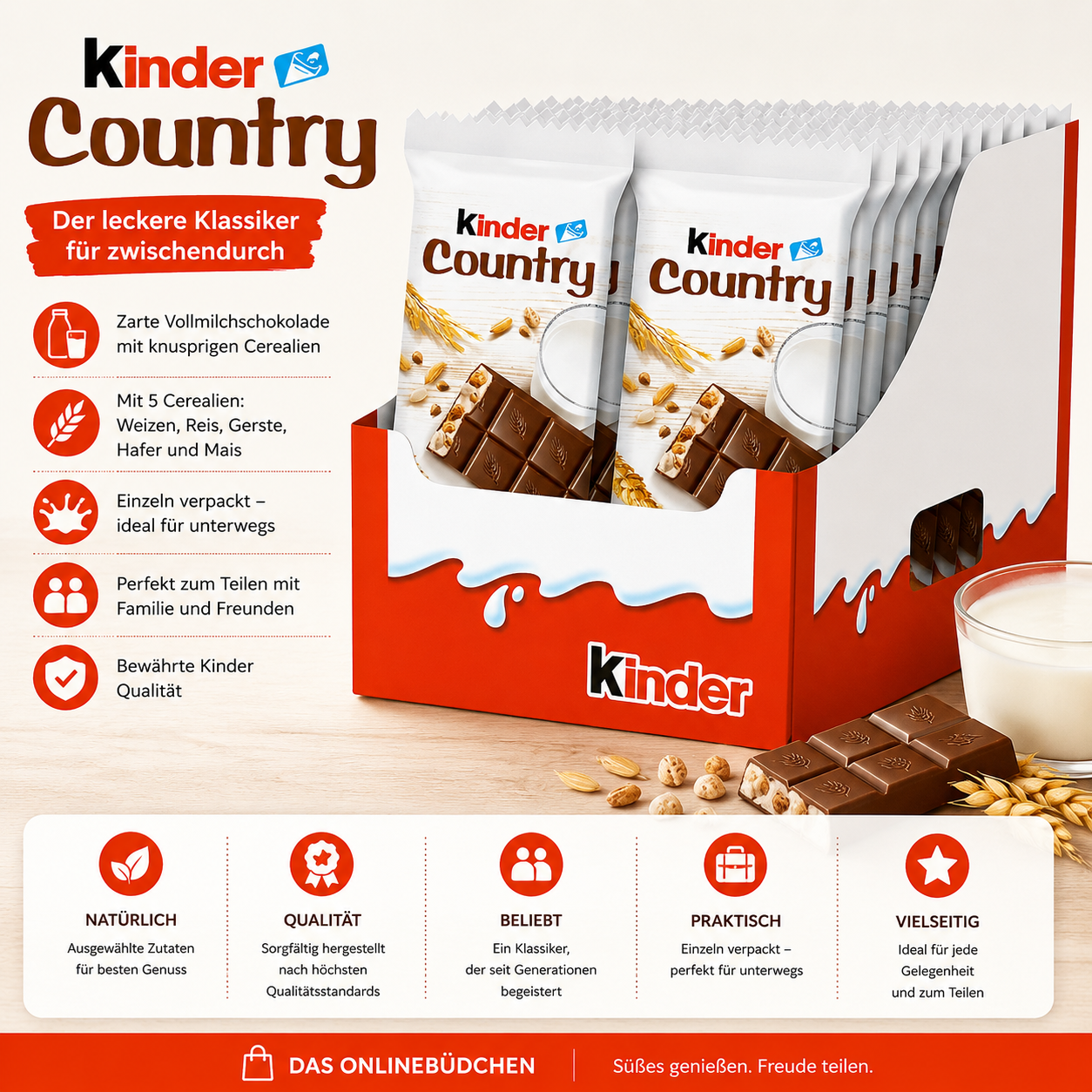 Kinder Country 20 x 23,5 g Vorteilspack