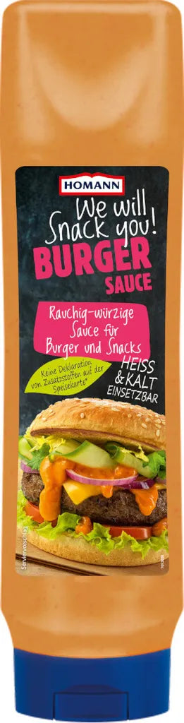 Homann Burger Sauce mit feinen Gurkenstücken Squeezeflasche 875ml