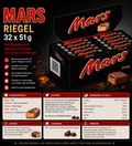 Mars Schokoriegel – 32 × 51 g Vorteilspack
