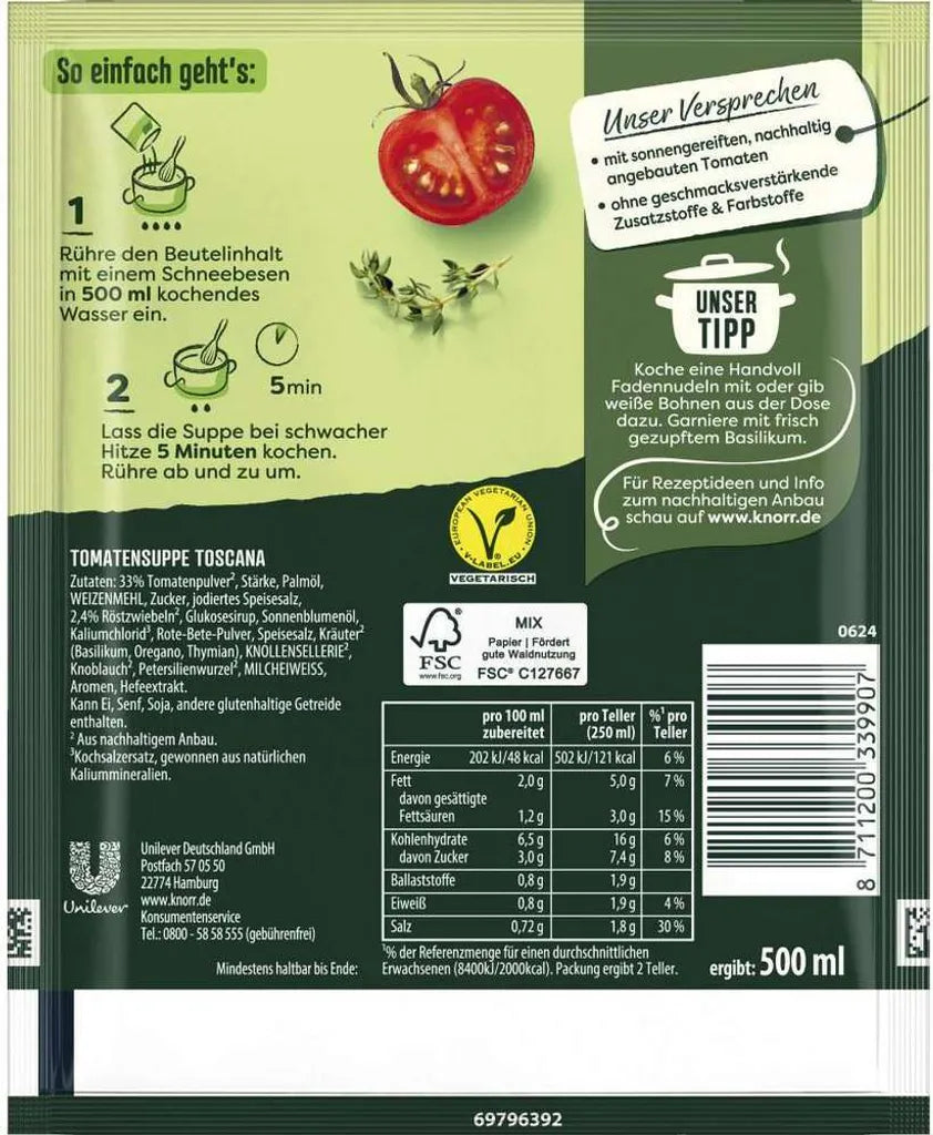Knorr Feinschmecker Tomatensuppe Toskana 59g