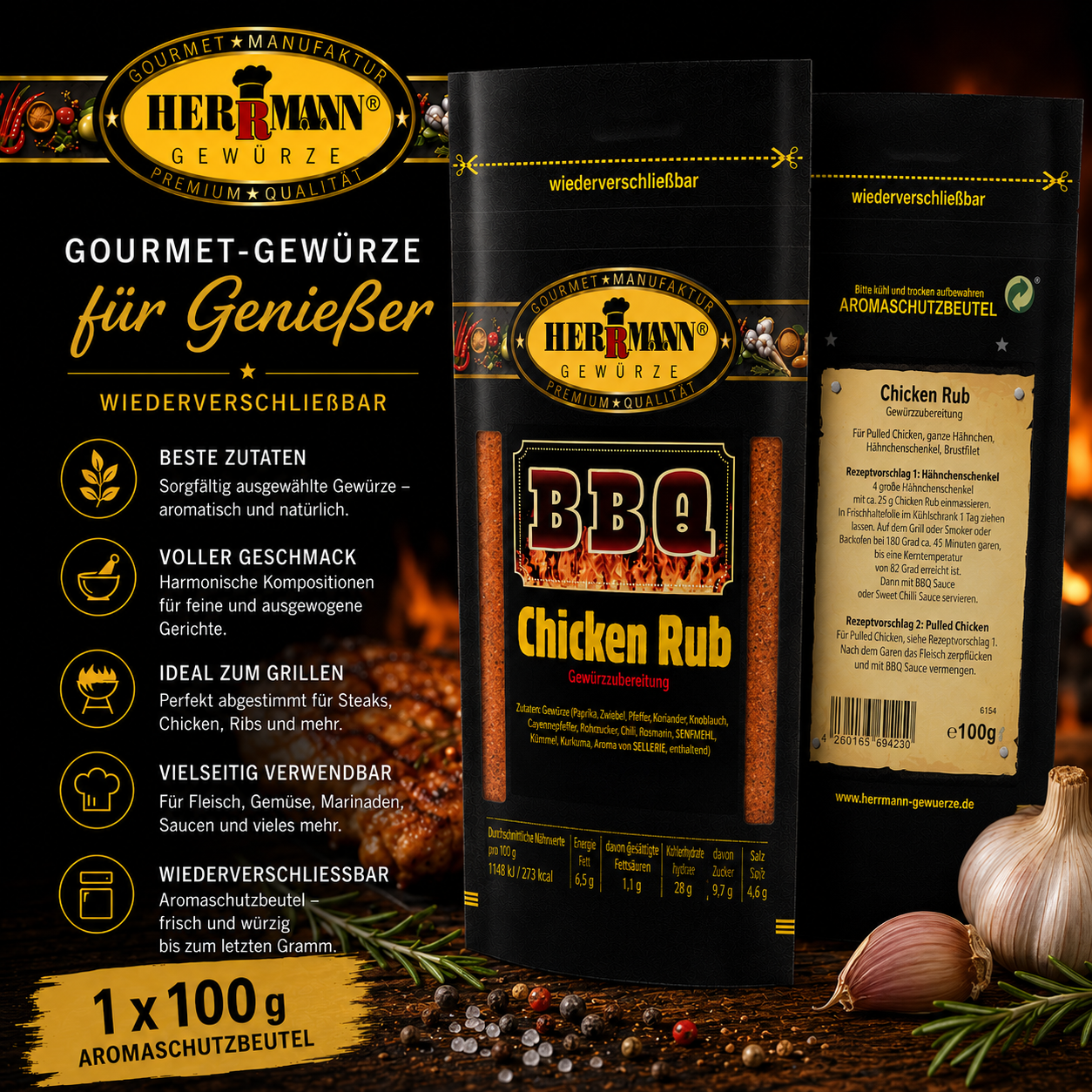 Herrmann Gewürze Chicken Rub 100g