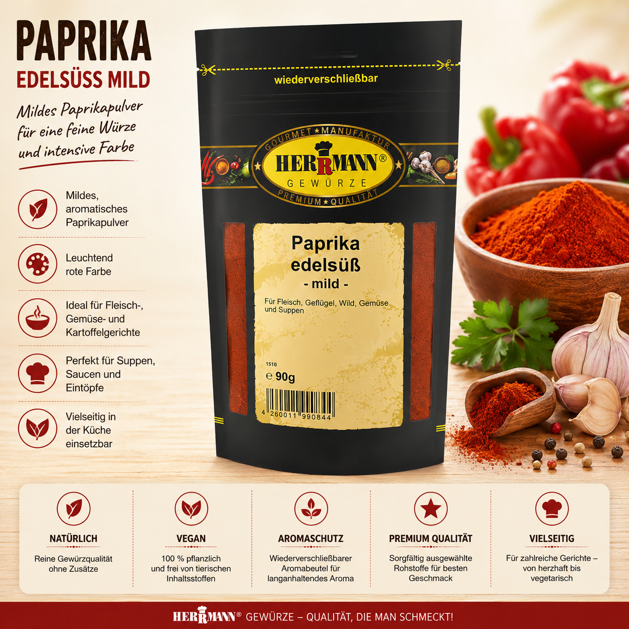 Herrmann Gewürze Paprika edelsüß 60g