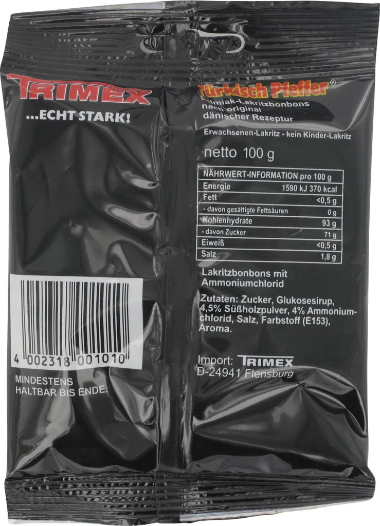 Trimex Orginal Türkisch Pfeffer Salmiakbonbons 100g