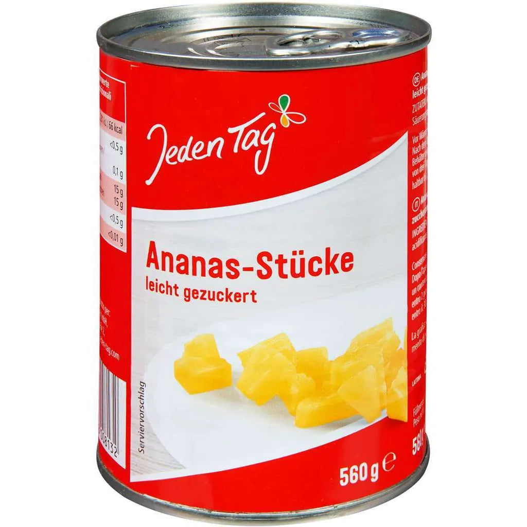 Jeden Tag Ananas Stücke leicht gezuckert (580 ml)
