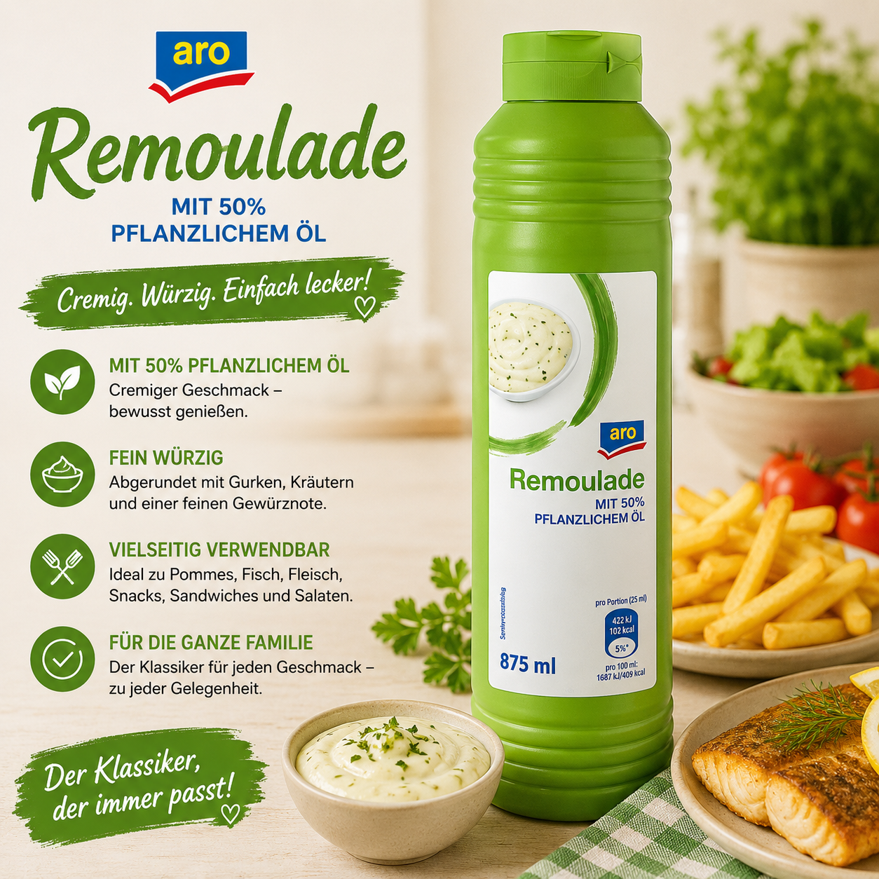 aro Remoulade 50 % Fett - 875 g