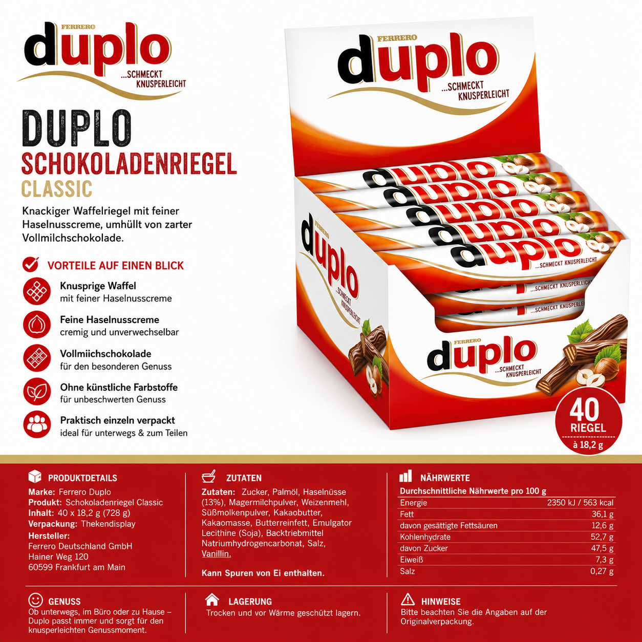 Ferrero Duplo 40x18,2g Vorteilspack