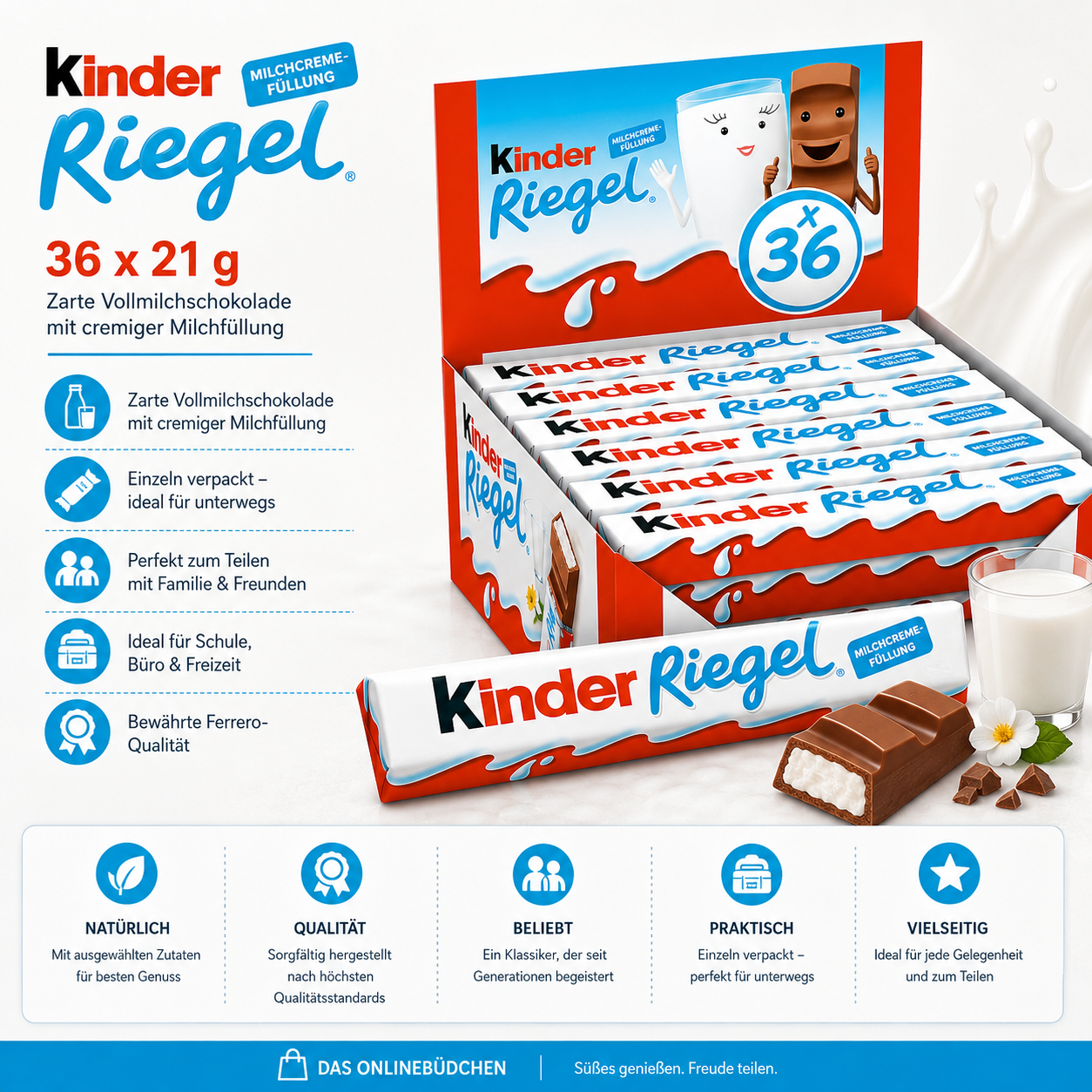 Kinder Riegel 36x21g Vorteilspack