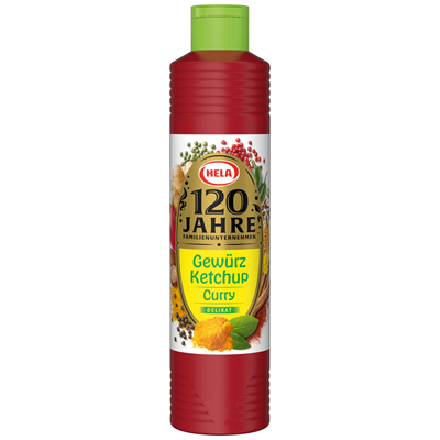 Hela Gewürz Ketchup Curry delikat - 800 ml Flasche