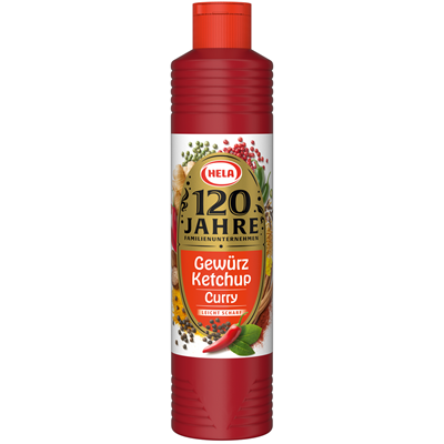 Hela Gewürz Ketchup Curry scharf - 800 ml Flasche