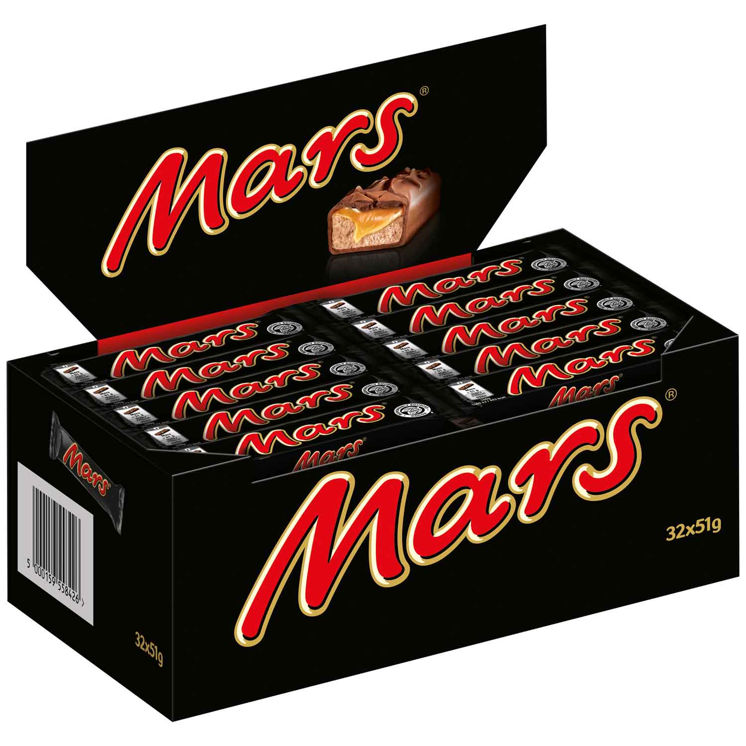 Mars Schokoriegel – 32 × 51 g Vorteilspack