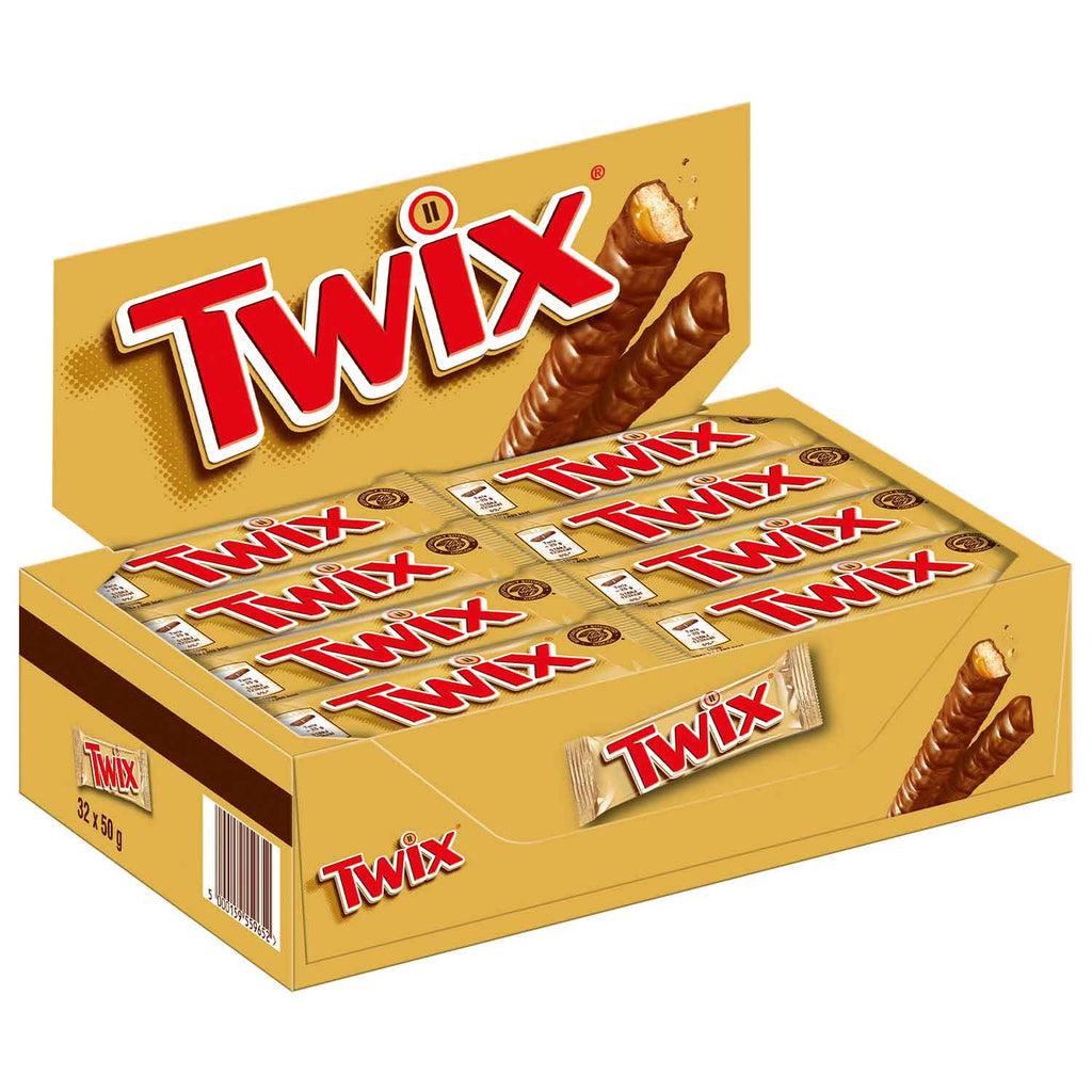Twix Schokoriegel – 32 × 50 g Vorteilspack