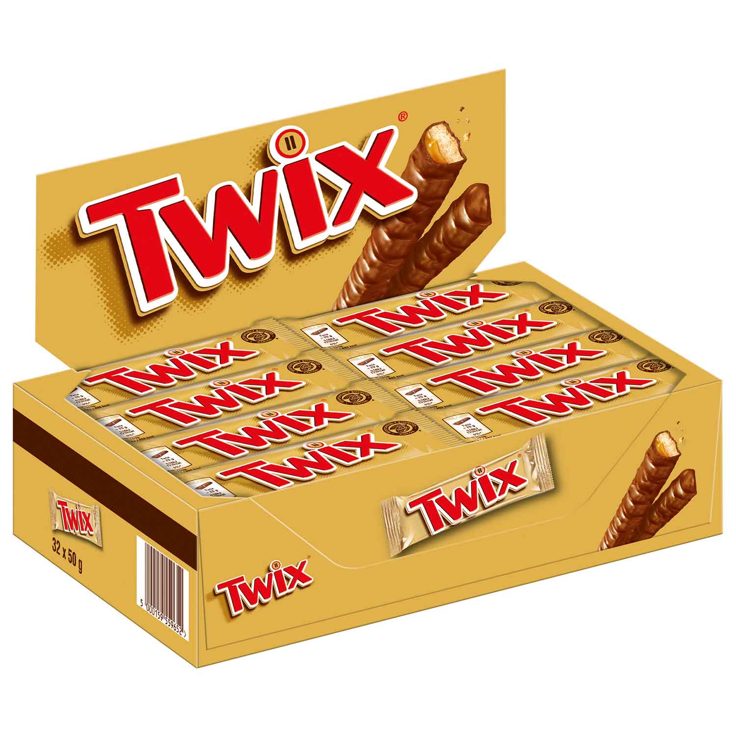 Twix Schokoriegel – 32 × 50 g Vorteilspack